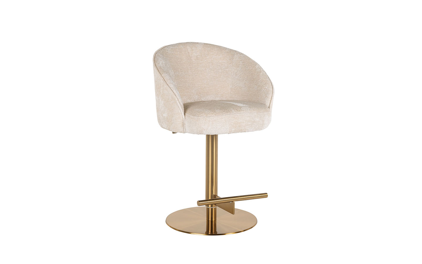 Бар стол ZABI WHITE CHENILLE Richmond Interiors - 1 - Stolbg.com