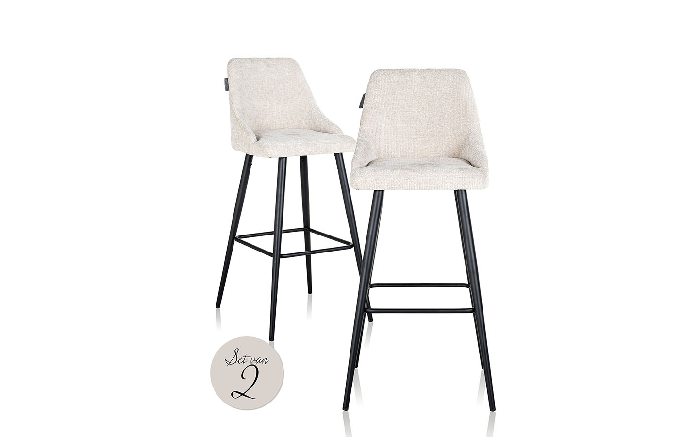 Бар стол BROOKE HIGH CREAM UNICORN, Сет от 2 Richmond Interiors - 1 - Stolbg.com