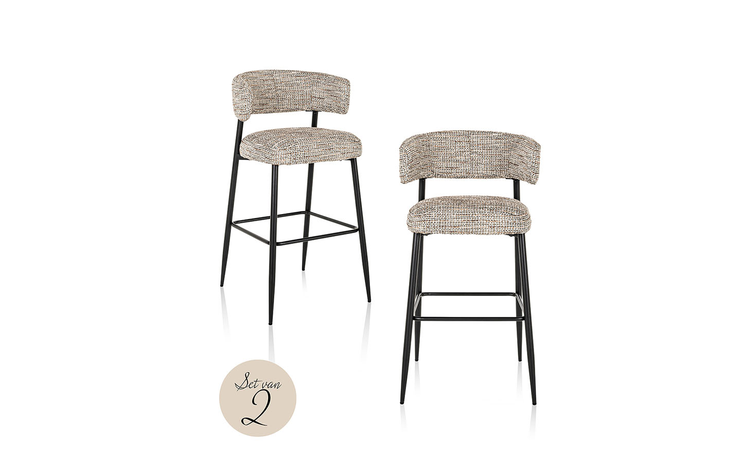 Бар стол ROCHELLE TRENDY NATURE, Сет от 2 Richmond Interiors - 1 - Stolbg.com